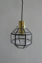 Vintage Glashütte Limburg P216 hanglamp glas messing, Ophalen of Verzenden, Zo goed als nieuw, Glas, Minder dan 50 cm