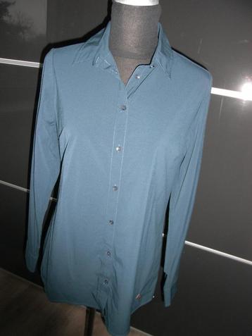 &CO WOMAN blouse travelstof mt L 38/40 donker groen, NIEUW beschikbaar voor biedingen