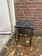 Zwart grijs marmeren tafel Xenos, Minder dan 55 cm, Vierkant, Zo goed als nieuw, Ophalen