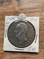 Rijksdaalder Willem II 1847 - Zilver, Postzegels en Munten, Munten | Nederland, Zilver, Ophalen of Verzenden, Losse munt, 2½ gulden
