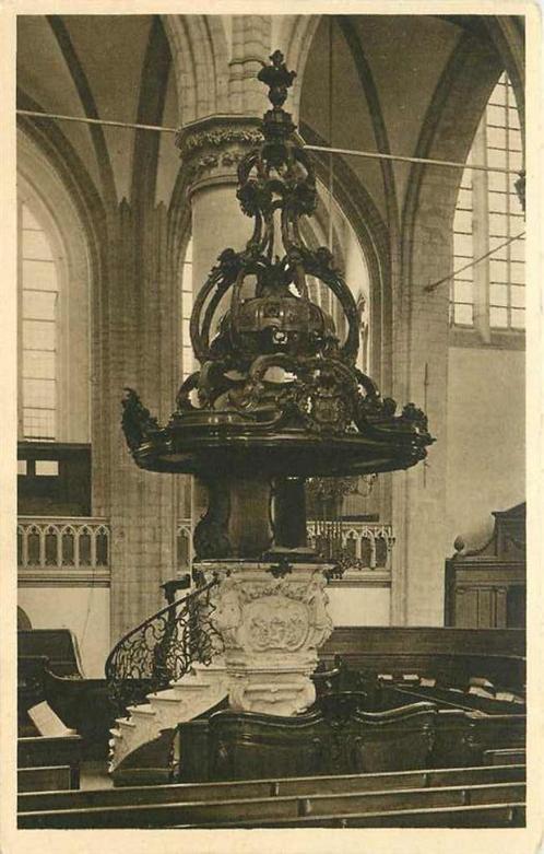 (377-640-029) Dordrecht Preekstoel in de Groote Kerk, Verzamelen, Ansichtkaarten | Nederland, Zuid-Holland, Verzenden