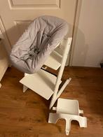 🧡 Mooie Witte Stokke Tripp Trapp 2stand Newborn Babyset 🩵, Kinderen en Baby's, Kinderstoelen, Ophalen, Zo goed als nieuw, Meegroeistoel