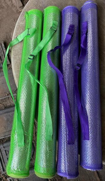 4 rieten strandmaten 60x180cm, aluminium onderkant 9 p/s beschikbaar voor biedingen