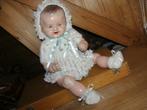 babypop Germany met stoffen lijf hand gebreid pakje vintage, Verzamelen, Poppen, Verzenden, Gebruikt, Pop