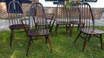 Set Quaker eetk.stoelen L.Ercolani, Huis en Inrichting, Stoelen, Ophalen, Gebruikt, Bruin, Quaker