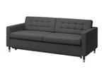 IKEA LANDSKRONA 3-zits slaapbank / 3-seat sofa-bed, Ophalen, Tweepersoons, Zo goed als nieuw, Grijs
