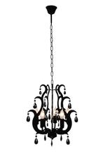 Barok : Orient chandelier 5xe1440w black flock (lucide), Huis en Inrichting, Lampen | Hanglampen, Metaal, Zo goed als nieuw, Ophalen