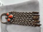 MOOIE BERBER HANGER MET BLOEDKORAAL, Sieraden, Tassen en Uiterlijk, Ophalen of Verzenden, Zo goed als nieuw, Zilver, Navelpiercing