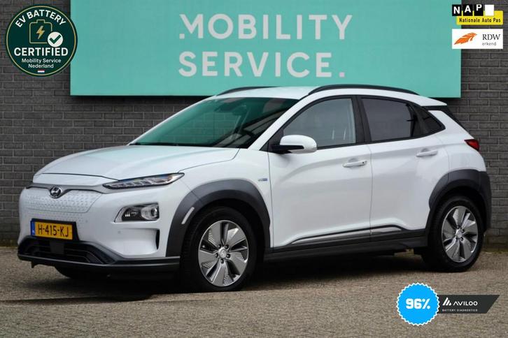 Hyundai Kona EV Premium 64 kWh 3FASE SOH96% Leder ACC Lane L, Auto's, Hyundai, Bedrijf, Te koop, Kona, ABS, Achteruitrijcamera
