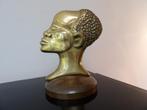 Art Deco Beeld Afrikaanse Man, Brons/Messing, Antiek en Kunst, Ophalen of Verzenden