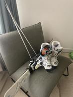 Salomon skischoenen 24.5 + Elan Delight ski’s  + stokken, Sport en Fitness, Skiën en Langlaufen, Ophalen, 140 tot 160 cm, Gebruikt
