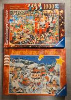 Kerst puzzels ravenburger, Ophalen of Verzenden, 500 t/m 1500 stukjes, Gebruikt, Legpuzzel