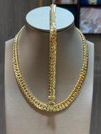 18KT Goud - 38.2 Gram - Ketting - Armband - Vrouw - Set, Ophalen, Nieuw, Goud