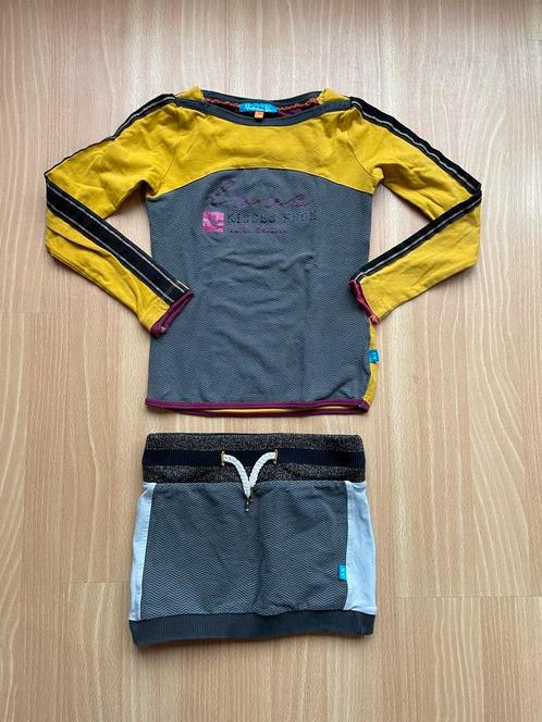 Ninni vi set meisje  maat 122 /128 geel grijs zgan, Kinderen en Baby's, Kinderkleding | Maat 122, Zo goed als nieuw, Meisje, Setje