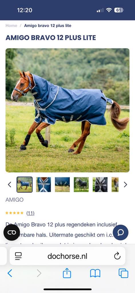 Amigo bravo 1200 0 gram 5,9”, Dieren en Toebehoren, Paarden en Pony's | Dekens en Dekjes, Zo goed als nieuw, Ophalen of Verzenden