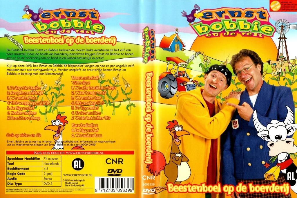 Ernst Bobbie en de rest, beestenboel op de boerderij, Cd's en Dvd's, Alle leeftijden, Ophalen of Verzenden, Zo goed als nieuw