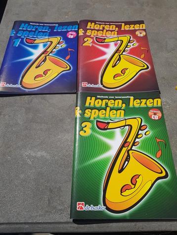 Horen, lezen & spelen, 1 t/m 3 tenorsax, incl. CD beschikbaar voor biedingen