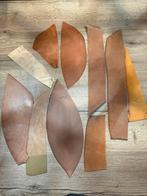 Leer Reststukken voor Knutselprojecten, Hobby en Vrije tijd, Stoffen en Lappen, Gebruikt, Bruin, Leer of Kunstleer, Ophalen of Verzenden