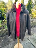 Warme leren gevoerde winterjas, Ophalen of Verzenden, Zo goed als nieuw, Maat 38/40 (M), Bruin