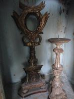 prachtige antieke DONKERE HOUTEN MONSTRANS (midden 1800), Ophalen of Verzenden