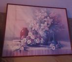 Groot Schilderij met Bloemen - 71x56,5 cm, Antiek en Kunst, Ophalen of Verzenden
