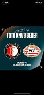 Feyenoord - PSV KNVB Beker vak S, Tickets en Kaartjes