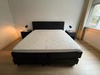 Swiss Sence Boxspring zwart leder 180X200, Ophalen, Gebruikt, Zwart, Tweepersoons