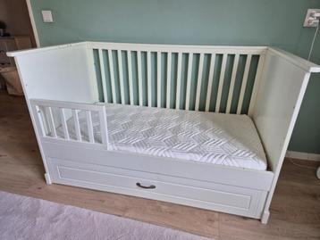 Doorgroei ledikant met bedlade, incl matras 70x140cm beschikbaar voor biedingen