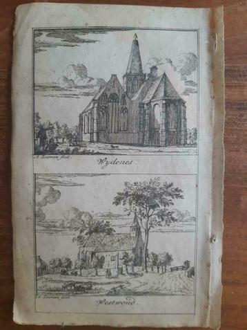 021-022 / Wydenes of Wijdenes - Westwoud gravure uit 1732 beschikbaar voor biedingen