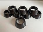 Set 8 ARABIA Kilta Eierdopjes/Ringen Zwart Kaj Franck 50’s, Antiek en Kunst, Antiek | Servies los, Ophalen of Verzenden