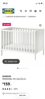 IKEA SUNDVIK bedje incl matras, Ophalen, Gebruikt, Ledikant