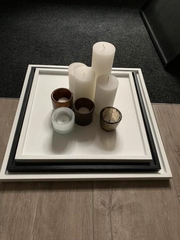 Dienbladen hout diverse maten zwart en wit beschikbaar voor biedingen