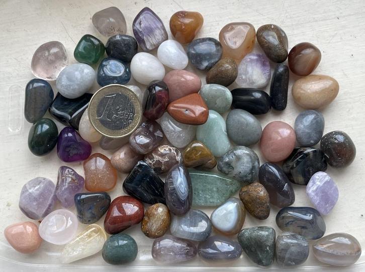 trommelstenen 3 tot 5 gram, Verzamelen, Mineralen en Fossielen, Mineraal, Ophalen of Verzenden