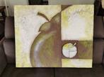 Groot schilderij (appel) 100 cm breed. 80 Cm hoog., Antiek en Kunst, Kunst | Schilderijen | Klassiek, Ophalen