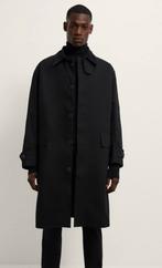 Zara zwarte lange garbardine coat, zwarte mantel, S/M, Nieuw, Maat 46 (S) of kleiner, Ophalen of Verzenden, Zwart