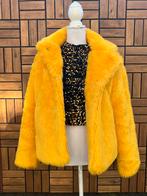 Gele bontjas maat 40-42, Kleding | Dames, Carnavalskleding en Feestkleding, Ophalen of Verzenden, Zo goed als nieuw, Maat 38/40 (M)