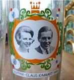 Glas Prinses Beatrix prins Claus huwelijk 10 maart 1966, Verzamelen, Ophalen of Verzenden, Gebruikt, Nederland, Servies