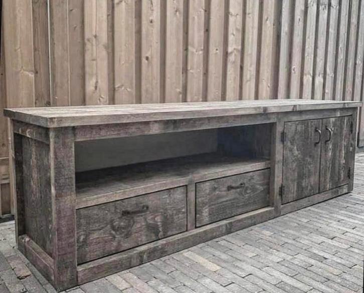 ~Stoer Sober Landelijk Houten Tv-Meubel/Wandmeubel~, Huis en Inrichting, Woonaccessoires | Overige, Ophalen of Verzenden