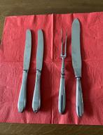Vleesmes (29 cm) + vork (24.5cm) + 2 losse messen 24 cm, Rvs of Chroom, Ophalen of Verzenden