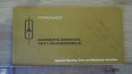 1971 Oldsmobile Toronado. First edition Owner's Manual., Ophalen of Verzenden