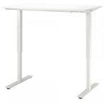 IKEA TROTTEN Bureau zit/stand, wit, 120x70 cm, Ophalen, Zo goed als nieuw