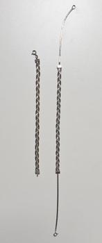 Zilveren gevlochten armband en ketting jaren 70, Ophalen of Verzenden, Gebruikt, Zilver, Zilver