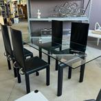 B+B Italia - Arcadia - Stoel - Zwart leer, Zwart, Leer, Ophalen of Verzenden, Zo goed als nieuw