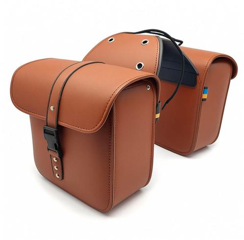 2x Nieuwe Bruine Motor Zadeltassen - Zijkoffers / Tas, Motoren, Accessoires | Koffers en Tassen, Nieuw, Verzenden