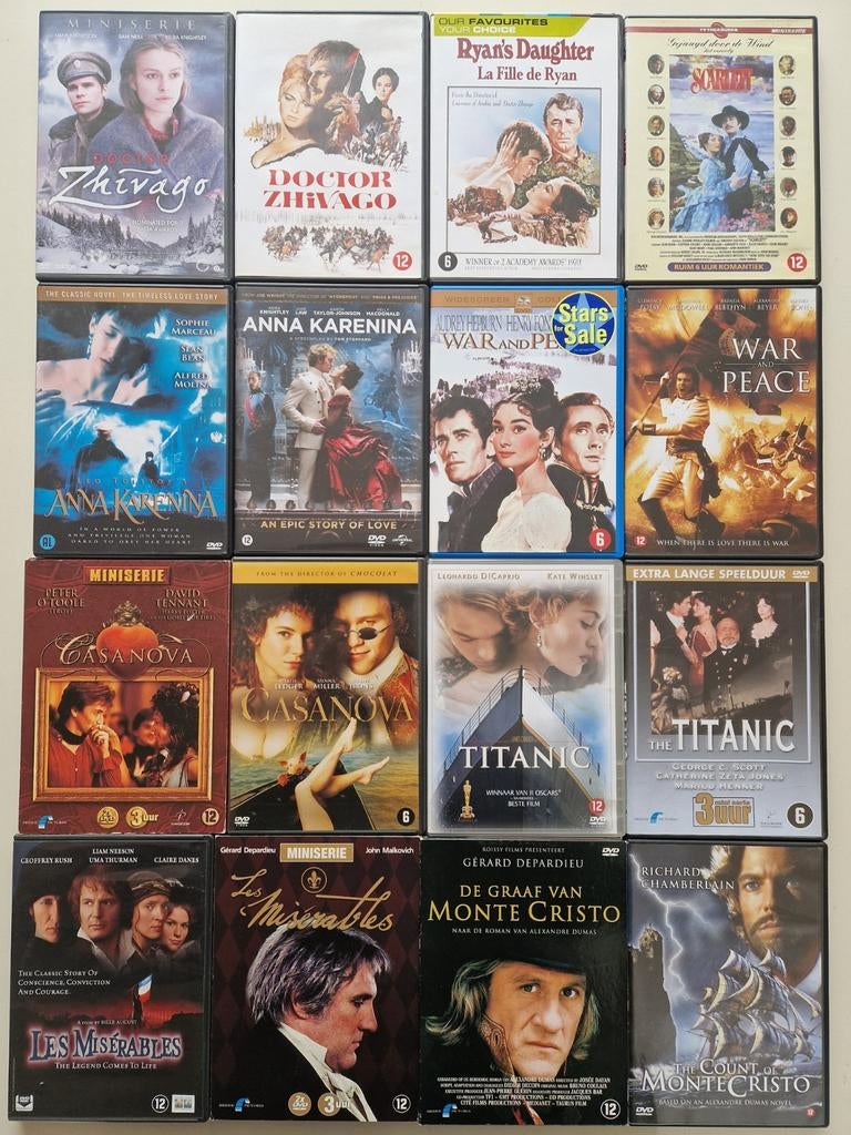 Mini-series + Films DVD Pakket, Cd's en Dvd's, Dvd's | Tv en Series, Zo goed als nieuw, Drama, Vanaf 12 jaar, Verzenden