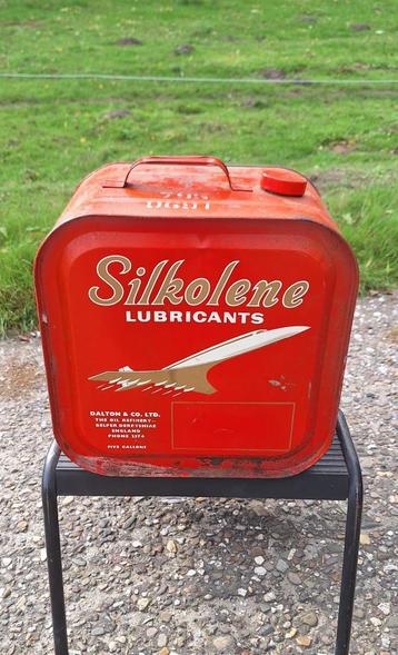 Zeldzaam vintage Silkolene motorfiets smeermiddel blik️⛽️ beschikbaar voor biedingen