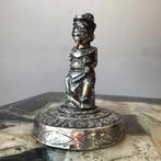 Balinees zilveren beeld Kris-handvat Batara Bayu Indonesie, Antiek en Kunst, Ophalen of Verzenden