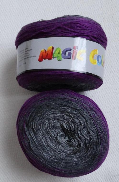 Lammy yarns Magic Colors, 609 grijs/paars, breigaren, Hobby en Vrije tijd, Breien en Haken, Nieuw, Breien of Haken, Wol of Garen