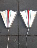 SCHITTERENDE  VINTAGE TIFFANY WANDLAMPEN, Huis en Inrichting, Lampen | Wandlampen, Ophalen, Zo goed als nieuw, Glas