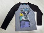 HEMA shirt longsleeve grijs stoere hond maat 110-116, Nieuw, Ophalen of Verzenden, Shirt of Longsleeve, Hema